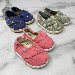 Lot of 3 TOMs Classic Alpargata Shoes Size 4